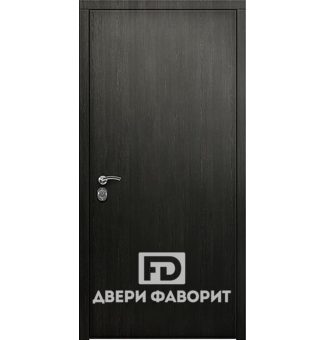 недорогая стальная дверь с черной порошковой краской