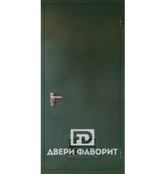 железная дверь для котельной с чёрным цинкогрунтом