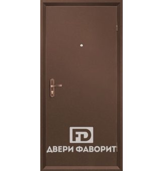 металлическая дверь в котельную с врезным замком с ручкой и глазком