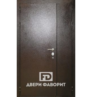 Входная двустворчатая дверь в офис (порошковое покрытие + винорит)