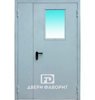 Дверь двустворчатая со стеклом